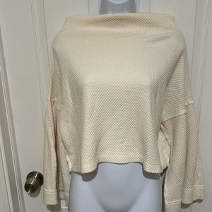 We The Free Cream Textured Women Top